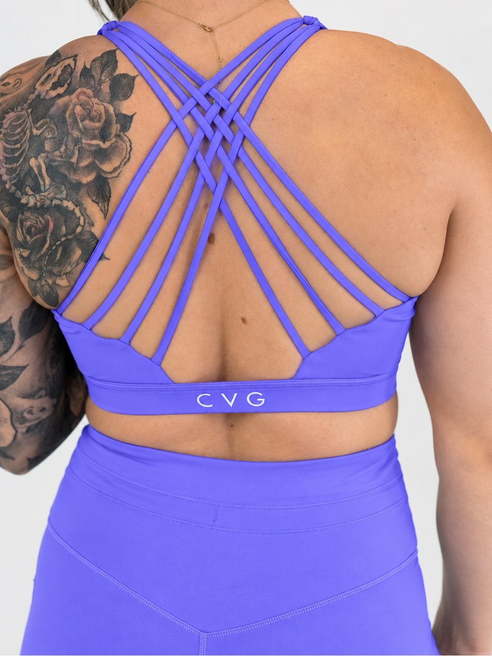 CVG BUTTERFLY Back Sports Bra Purple NWOT